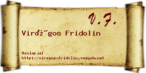 Virágos Fridolin névjegykártya